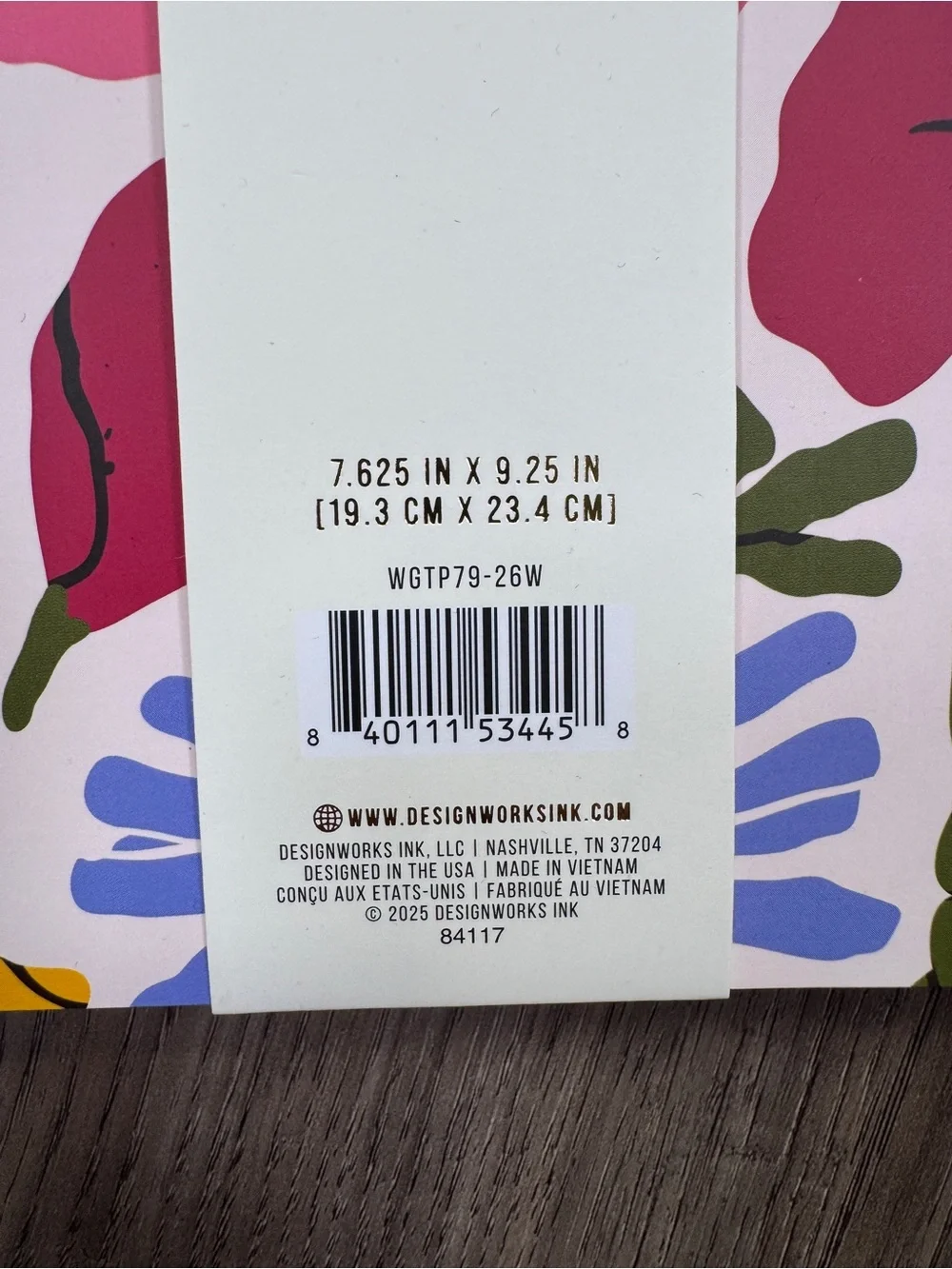 Think Ink 17 Month Planner Floral Cover Aug 2025-Dec 2026